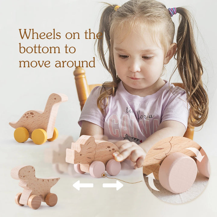Wooden Dinosaur Toys - Skaldo & Malin