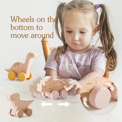 Wooden Dinosaur Toys - Skaldo & Malin